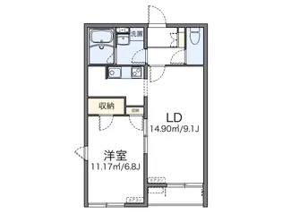レオネクスト寺本【1階】の間取り