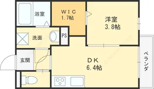 プレミール御幸【102号室号室】の間取り