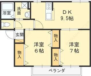 カーサジュネス A【201号室号室】の間取り