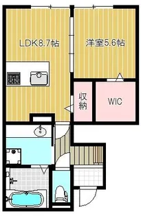 ローゼラルジュ A棟【102号室号室】の間取り