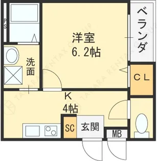 ノイヴェル布施【301号室】の間取り