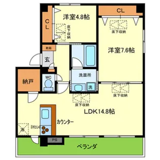 兵庫県伊丹市荒牧3丁目【マンション】の間取り