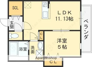 PORTO放出【2階】の間取り