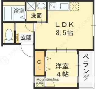 F MIRAI DOLLY(エフミライドーリー)【3階】の間取り