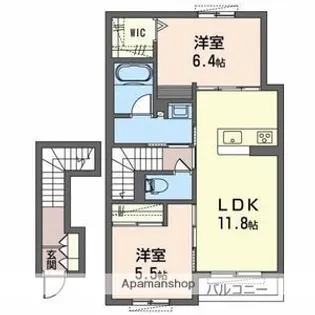 クローリス【2階】の間取り