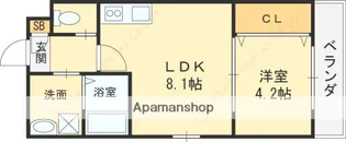 大阪府東大阪市大蓮南5丁目【アパート】の間取り