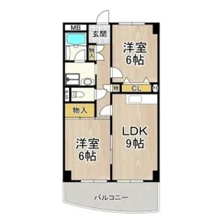 パークモダン伊丹【6階】の間取り