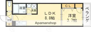 REPOS長瀬【202号室】の間取り