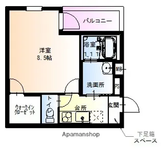 フジパレス放出Ⅲ番館【2階】の間取り