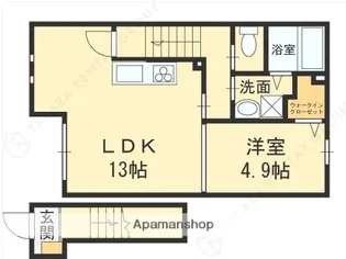 レジデンススティア【2階】の間取り