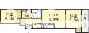 クリエオーレ菱江Ⅱ【2階】の間取り