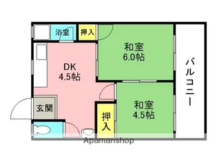 筒井文化【201号室】の間取り
