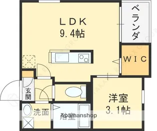 REGALEST鴻池【3階】の間取り