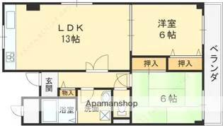 協立コーポⅡ【4階】の間取り