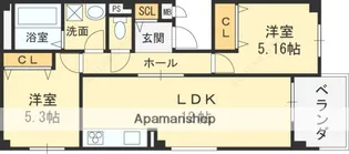東祥グレイス角田【3階】の間取り