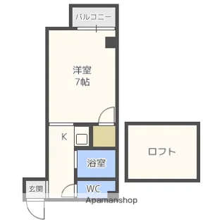 ボンジュールビル【4階】の間取り