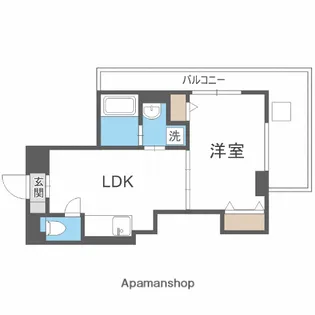 1LDKの間取り画像