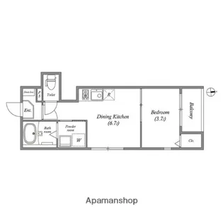 ブランテール深江橋【2階】の間取り