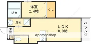 リアコート高井田中央EAST【2階】の間取り