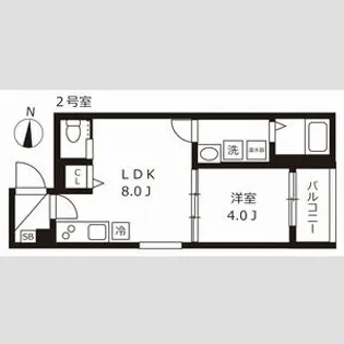 バズ北巽【0102号室】の間取り