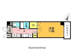 兵庫県芦屋市打出町【マンション】の間取り