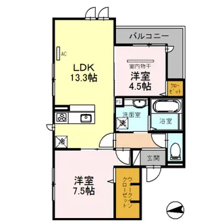メゾン クレール【207号室】の間取り