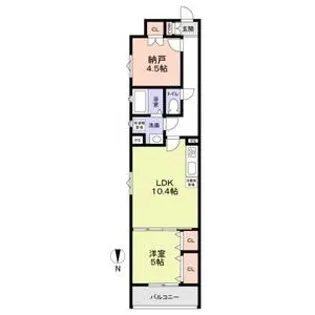 フォレストクリエオーレ枚岡弐番館【1階】の間取り