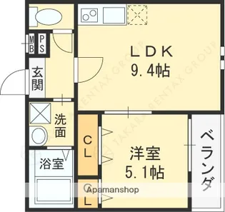 フジパレス高井田本通Ⅱ番館【201号室】の間取り