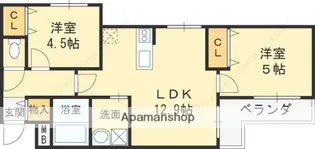 プレサンスクレージュ喜里川町 SOUTH【3階】の間取り