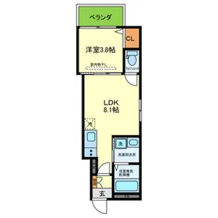 YUMAISON WEST【101号室号室】の間取り