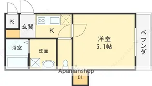 メゾン・ドゥ・シャトン豊浦町【1階】の間取り