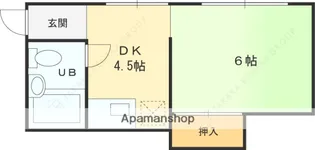 セゾン若葉【101号室】の間取り