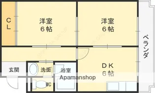 富士マンション【502号室】の間取り