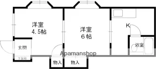 ビーコンハイツPARTⅠ【202号室】の間取り