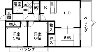 メゾンプランシェール【303号室】の間取り
