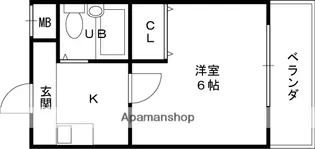 エンデバーハナ【5階】の間取り