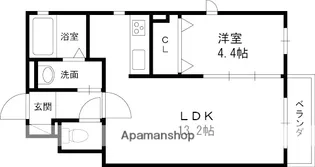シャーメゾン エスポワール【101号室】の間取り