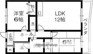 2DKの間取り画像