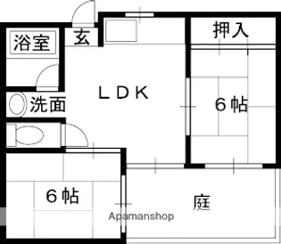 森口マンション【1階】の間取り