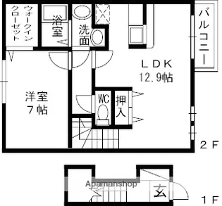 パルテール【2階】の間取り