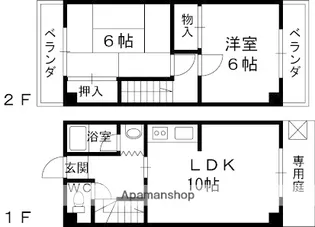 クローバーハウス【1階】の間取り