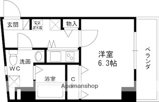 セレブ布施東【1009号室】の間取り