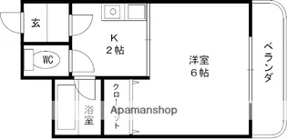 プラムロイヤル【309号室】の間取り