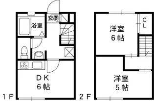 レオパレス枚岡ヒルズ【1階】の間取り