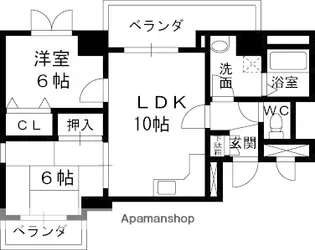 リアライズ荒本【4階】の間取り