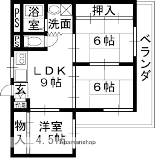 サンハイムモリグチ【3階】の間取り