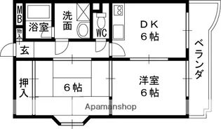 シャトー中野【4階】の間取り