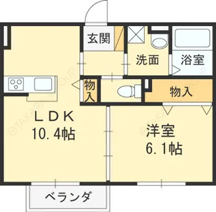 コルザテラス【103号室号室】の間取り