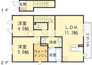 エスト【202号室】の間取り