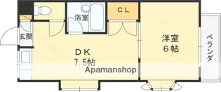 リバティー石切【3-A号室】の間取り
